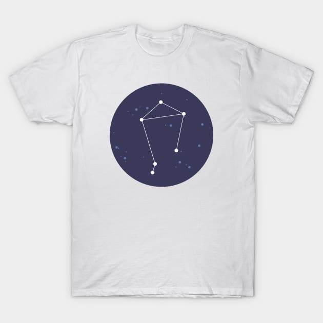 Libra Constellation T-Shirt by aglomeradesign